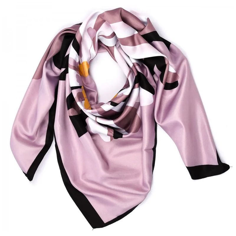 Chusta damska apaszka pod szyję lekka elegancka oryginalna różowa MDB-37