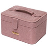 Różowa szkatułka na biżuterię zamykana zamkiem magnetycznym - Peterson