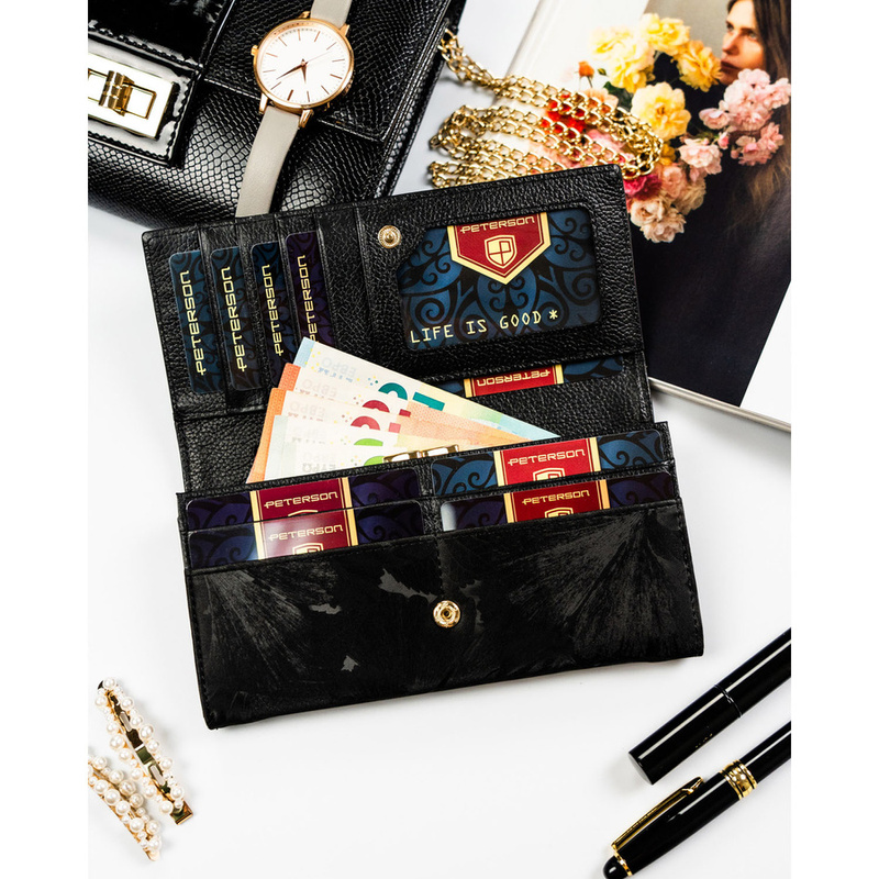 Skórzany damski portfel Peterson PTN PS401-MLF