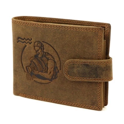 Nordee męski portfel skóra naturalna na zatrzask z indywidualnym wzorem