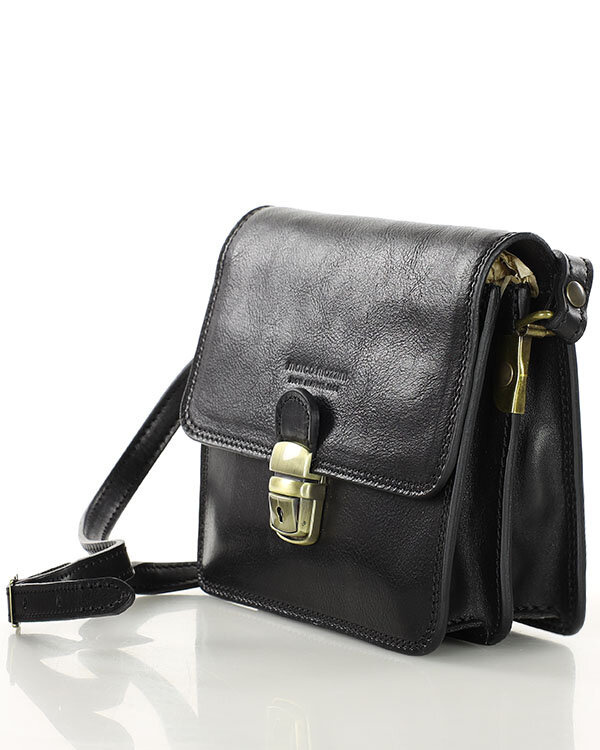 Torba skórzana kwadratowa premium Florence bag - MARCO MAZZINI brązowa