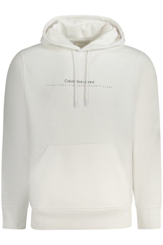 CALVIN KLEIN MĘSKA BLUZA Z ROZPINKĄ BIAŁA