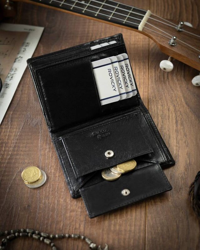 Skórzany męski portfel Cavaldi 0800L-P-BS RFID