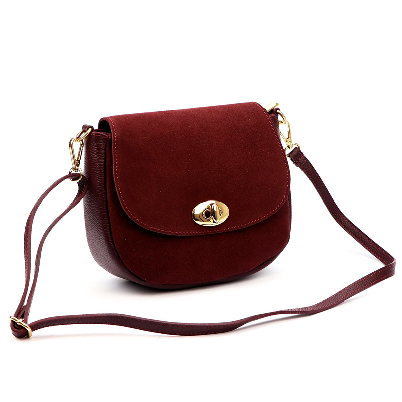 Luka damska listonoszka zamszowa skóra naturalna torebka przez ramię