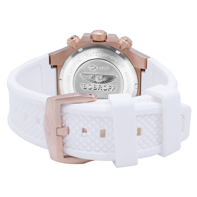 Zegarek BOBROFF BF1002L25. Kwarcowy, Kolor biały. Unisex.