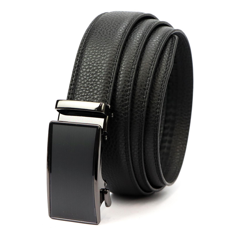 Nordee męski pasek do spodni stylowy z zaciskową klamrą skóra naturalna