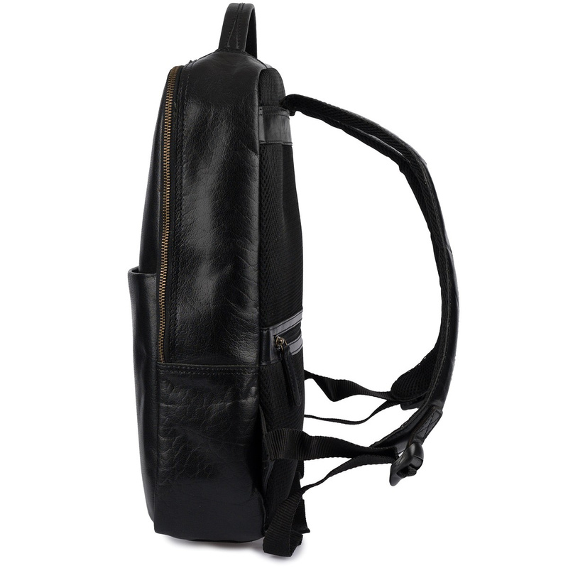 Plecak skórzany na laptopa 15,6 biznesowy duży A4 pojemny czarny premium Beltimore N05