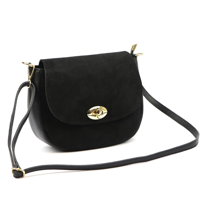 Luka damska listonoszka zamszowa skóra naturalna torebka przez ramię