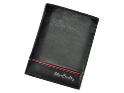 Pierre Cardin duży męski portfel skóra naturalna pionowy składany z RFID