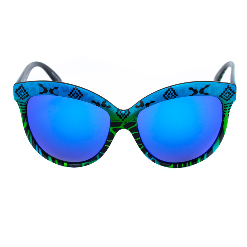Okulary ITALIA INDEPENDENT 0092INX033000. Okulary przeciwsłoneczne, Kolor czarny niebieski zielony. Kobieta.