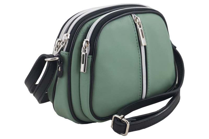 Listonoszka damska skórzana - Barberini's - Zielona