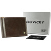Skórzana banknotówka etui na karty z RFID Rovicky