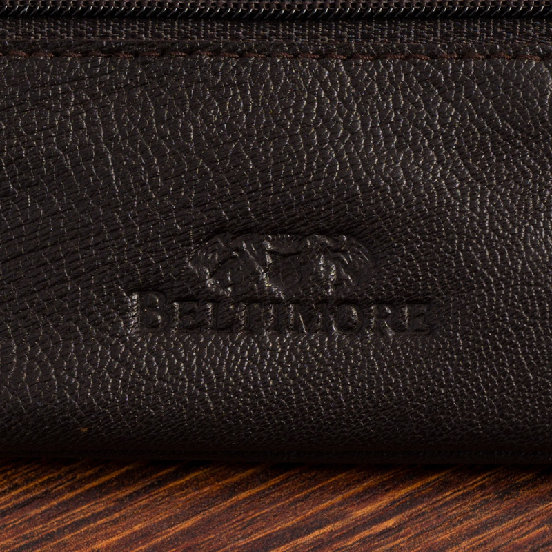 Wiśniowe skórzane etui na klucze trzy komory kluczówka E45