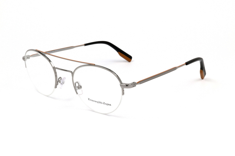 Okulary ERMENEGILDO ZEGNA EZ5131-14. Okulary, Kolor szary. Mężczyzna.