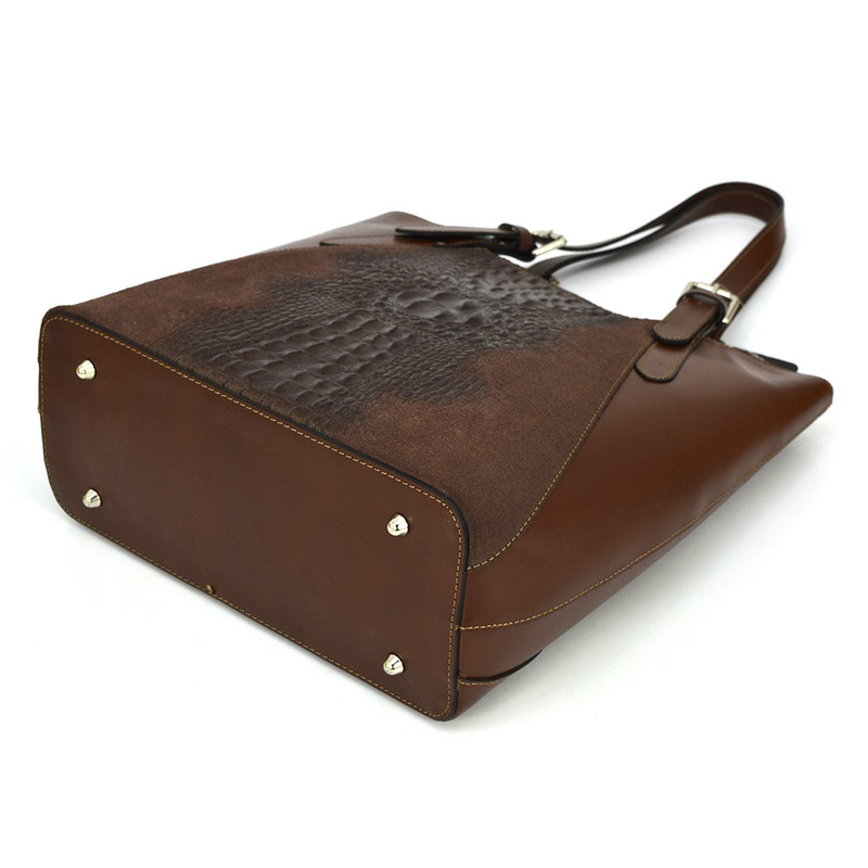 Damska duża torebka na ramię shopperbag skórzana