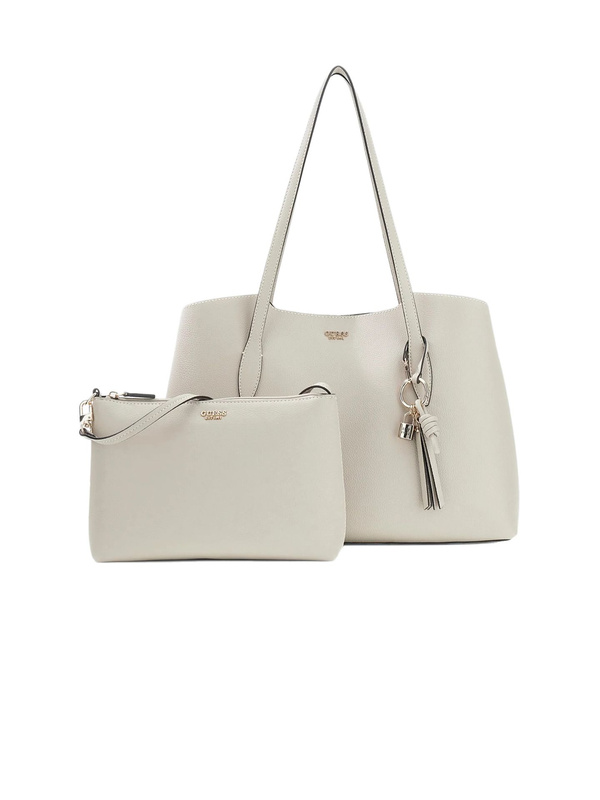 Jasna szarobrązowa torebka tote Guess HWBG97 35230