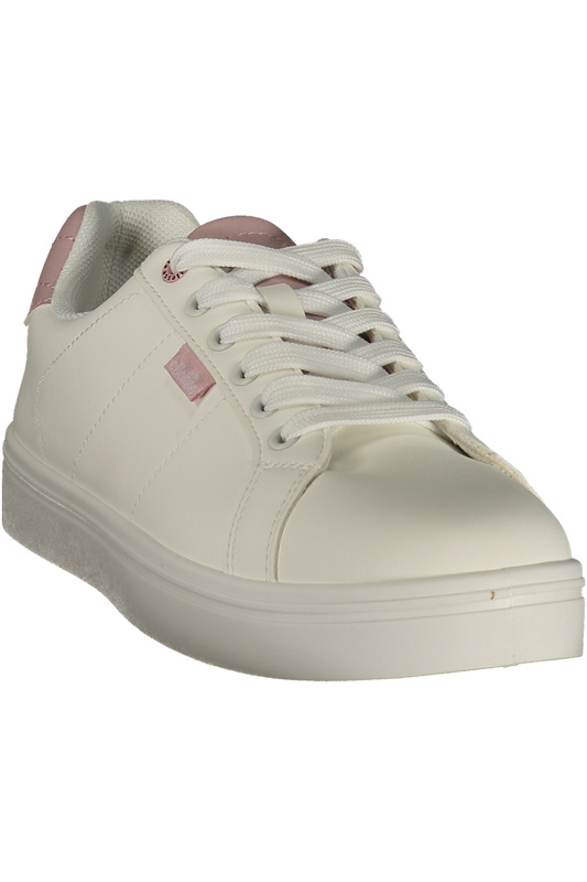 Białe sneakersy damskie Ellesse Milton 001 – różowe detale