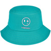 Turkusowy Kapelusz dwustronny bucket hat modny beige kap-t-3