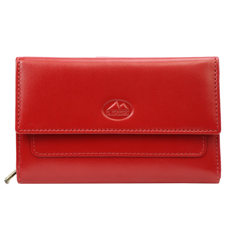 Duży Skórzany damski portfel EL FORREST z RFID