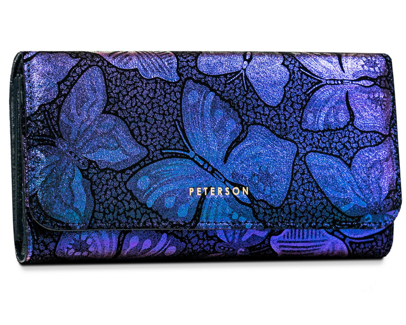 Skórzany damski portfel Peterson PTN 421077-ONBF