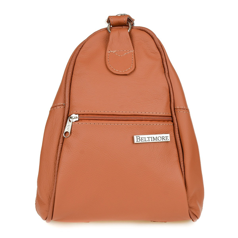 Plecak damski skórzany torebka 2w1 rudy Beltimore 019
