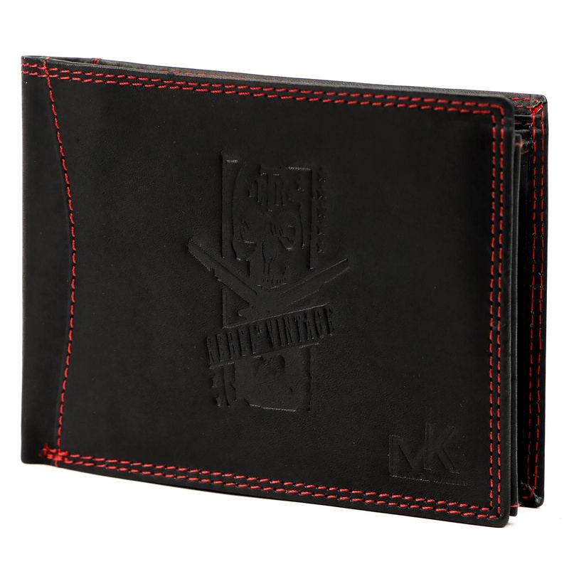 Money Kepper męski portfel REBEL VINTAGE skóra naturalna rozbudowany