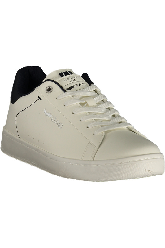 Białe sneakersy męskie GAS Gam 624115 – niebieskie detale