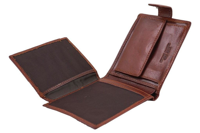 Portfel męski skórzany Barberinis - Brązowy