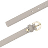DUDU Damski skórzany pasek Skinny Waist Belt, Made in Italy, H 20mm, do sukienek, spodni jeansowych, ze złotą klamrą
