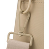 Beżowa, praktyczna listonoszka damska z poliestru zawieszona na uchwytach i doczepianym pasku - Peterson