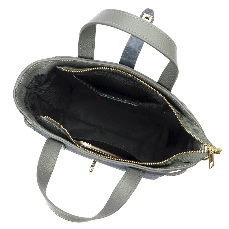 Luka Skórzany damski kuferek torebka do ręki z dopinanym paskiem elegancki