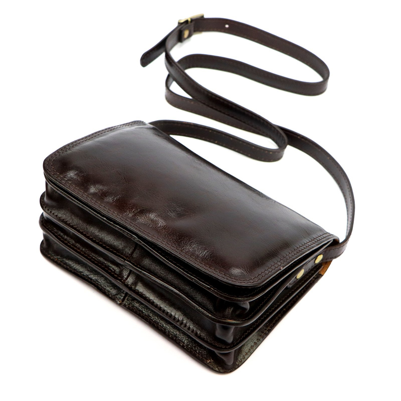 Florence damska listonoszka 3 komory torebka na ramię skóra naturalna