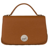Karmelowa torebka damska crossbody ze srebrnymi okuciami - David Jones