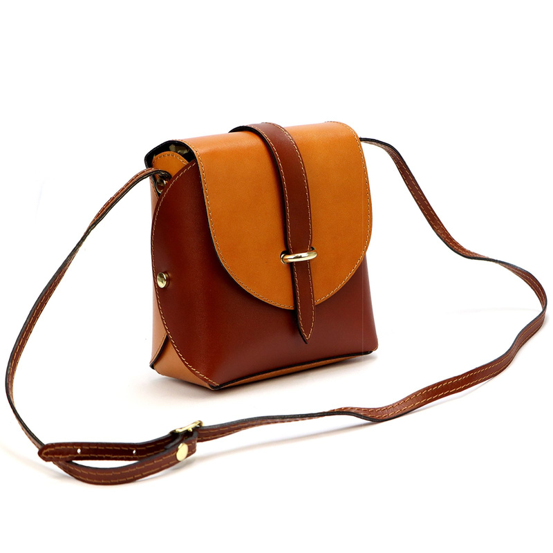 Gregorio damska listonoszka skora naturalna torebka z klapą na ramię