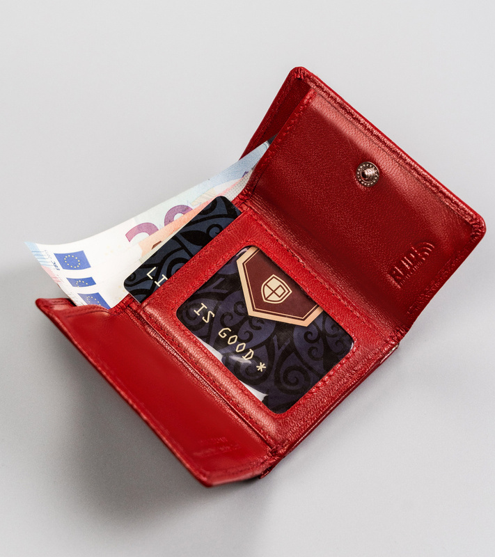 Zgrabny Mały skórzany portfel damski Peterson RFID