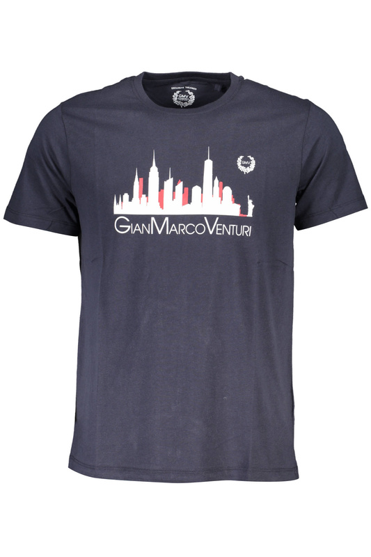 GIAN MARCO VENTURI T-SHIRT MĘSKI Z KRÓTKIM RĘKAWEM NIEBIESKI