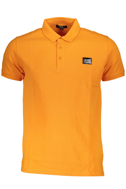 CAVALLI CLASS POLO MĘSKA Z KRÓTKIM RĘKAWEM POMARAŃCZOWA