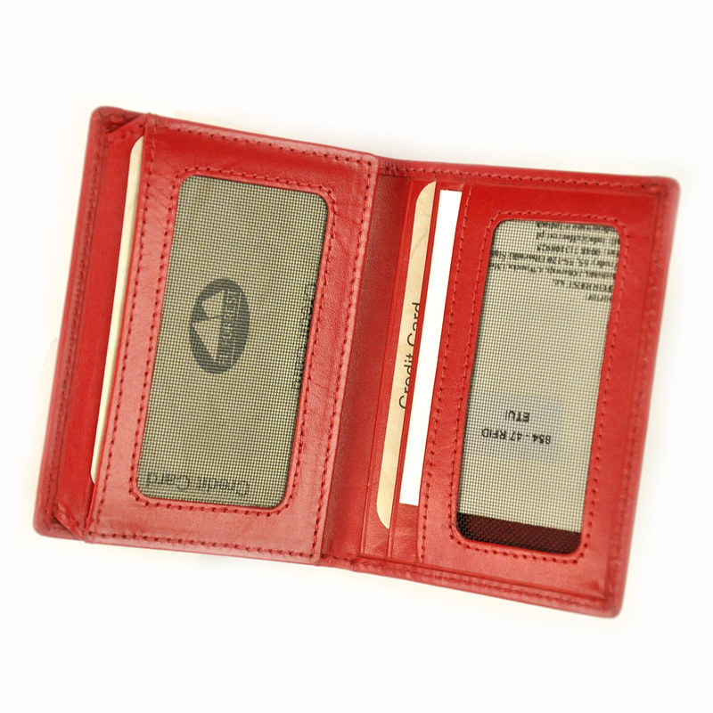 EL FORREST męskie etui na karty i dokumenty skórzane pionowe ochrona RFID