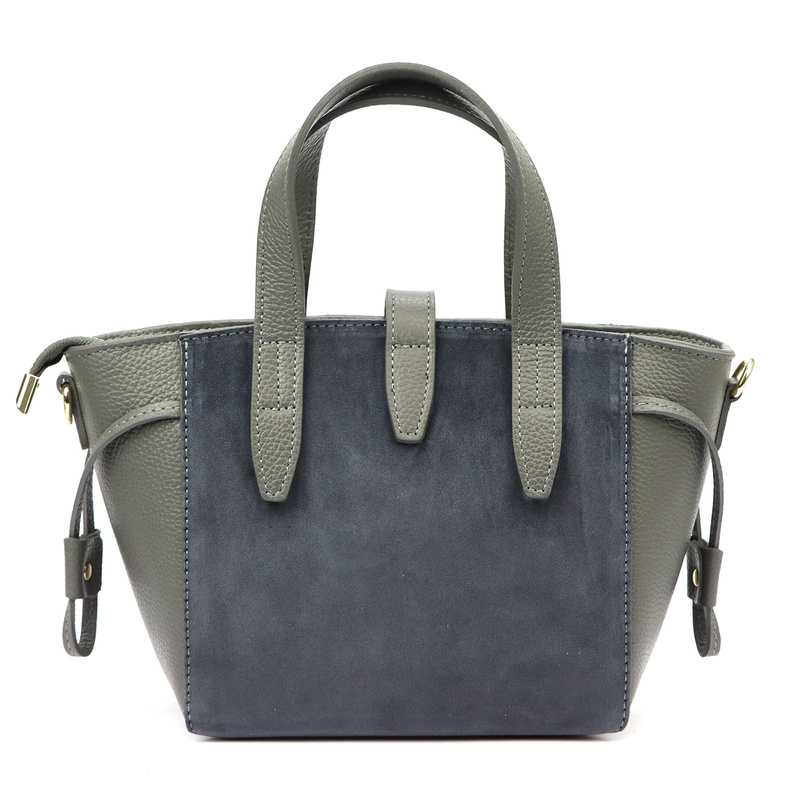 Luka Skórzany damski kuferek torebka do ręki z dopinanym paskiem elegancki