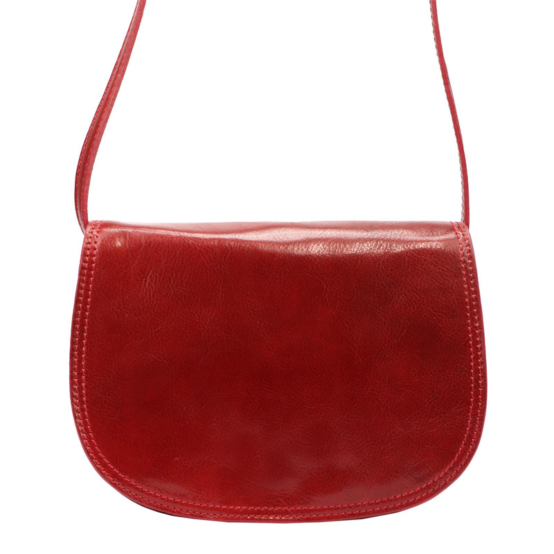 Florence Skórzana damska listonoszka przez ramię dwie komory kieszenie