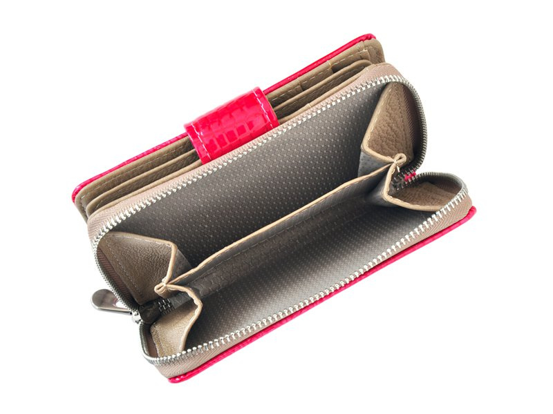 Jennifer Jones damska portmonetka skórzany portfel wzór skóra krokodyla