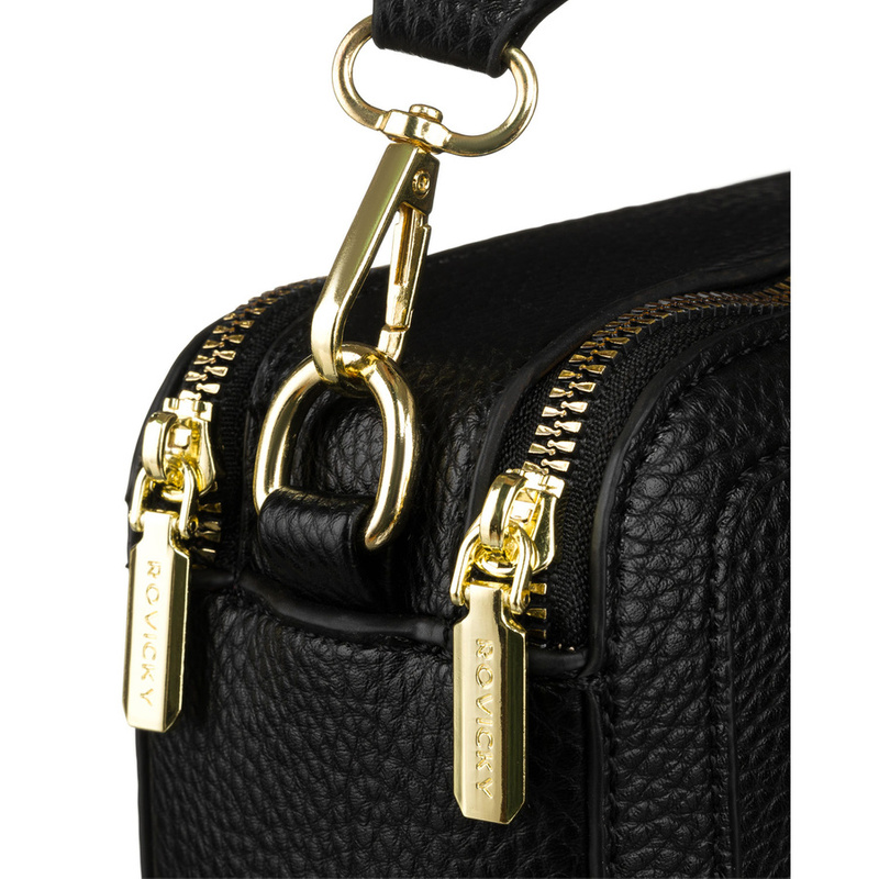 Miejska torebka damska na ramię w beżowym kolorze wykonana ze skóry ekologicznej - Rovicky