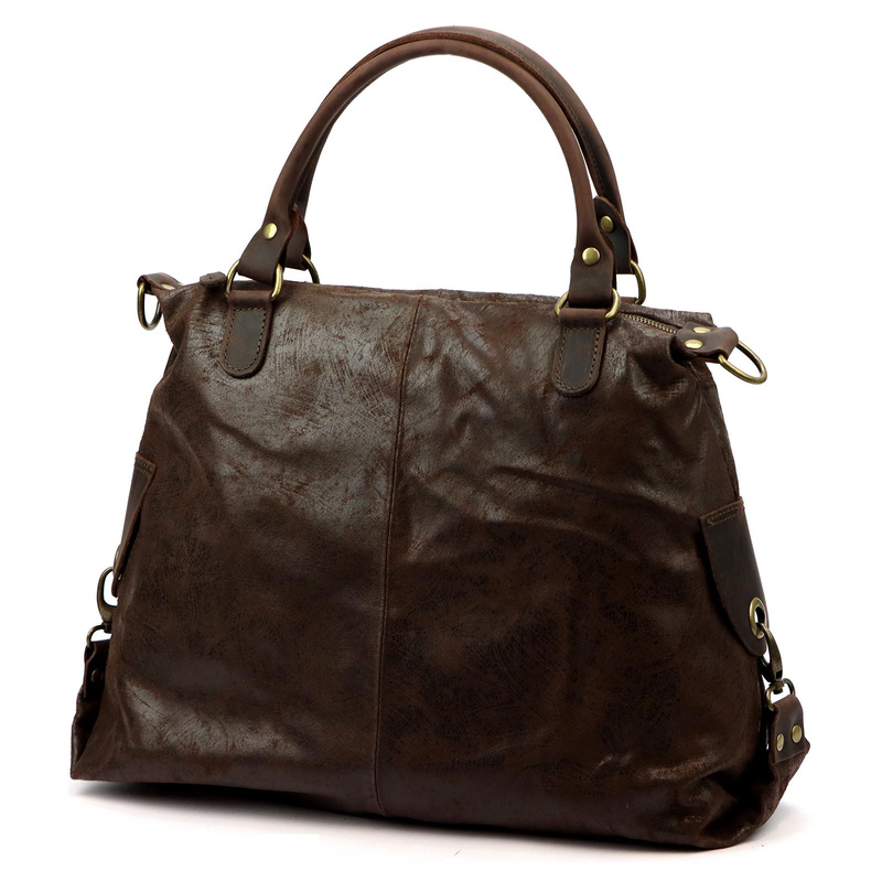 Luka Damska torebka do ręki kuferek skóra naturalna z paskiem dopinanym