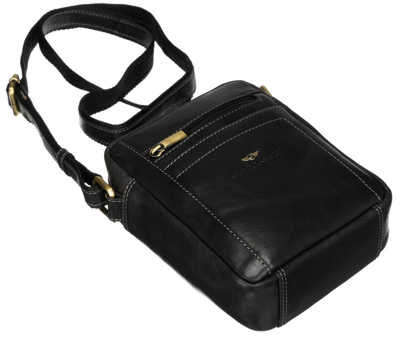 Saszetka męska z naturalnej skóry Peterson PTN TB-117-COM