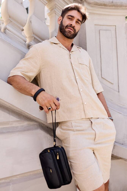 Saszetka męska z naturalnej skóry Peterson PTN 1056-NDM