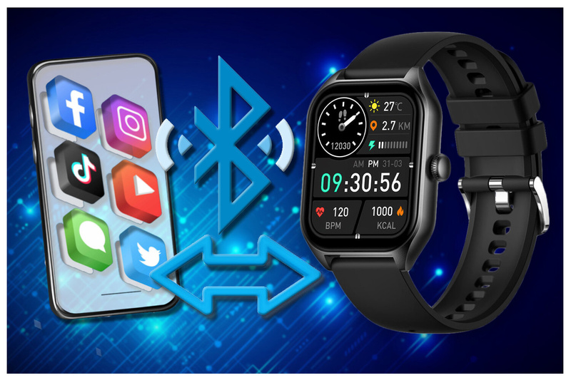 SMARTWATCH UNISEX Rubicon RNCF03 - ROZMOWY BLUETOOTH, ALWAYS ON DISPLAY (sr049a)