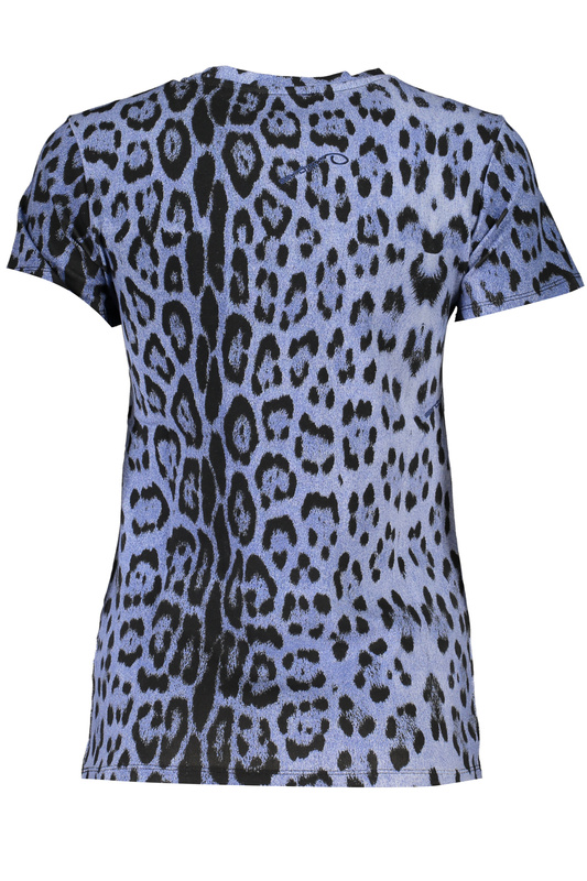T-SHIRT DAMSKI Z KRÓTKIM RĘKAWEM KLASY CAVALLI NIEBIESKI