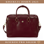 Damska skórzana torba na laptopa Marina czerwona