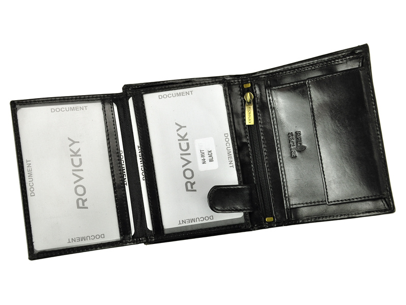 Skórzany męski portfel Rovicky N4-RVT RFID