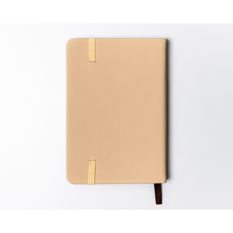 Notes w formacie A6 w kolorze khaki zadrukowany w linie - Peterson